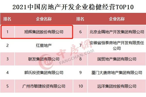 稳健经营铸就行业标杆 旭辉蝉联2021中国房地产开发企业稳健经营TOP10榜首